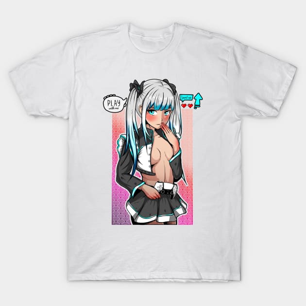 Anime girl Waifu T-Shirt by Meca-artwork